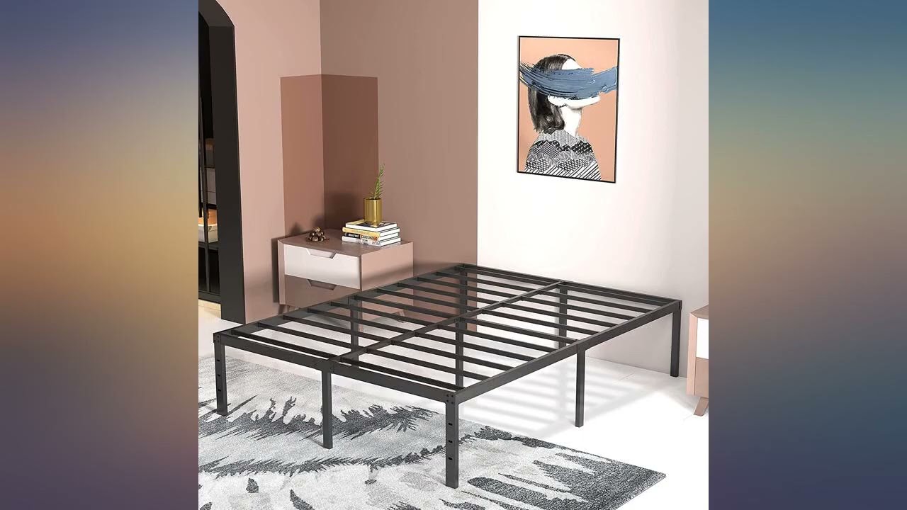 Heavy Duty Non-Slip Twin Size Bed Frame with Steel Slat Support, 14 Inch Durable review