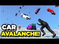 SURVIVING A CAR AVALANCHE IN GTA 5! (impossible!)