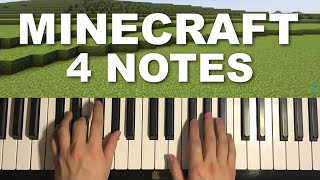 How To Play This Minecraft Song on Piano with just 4 Notes