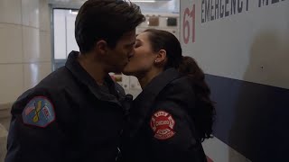 Chicago Fire   Kiss Scenes — Violet and Evan Hanako Greensmith and Jimmy Nichols