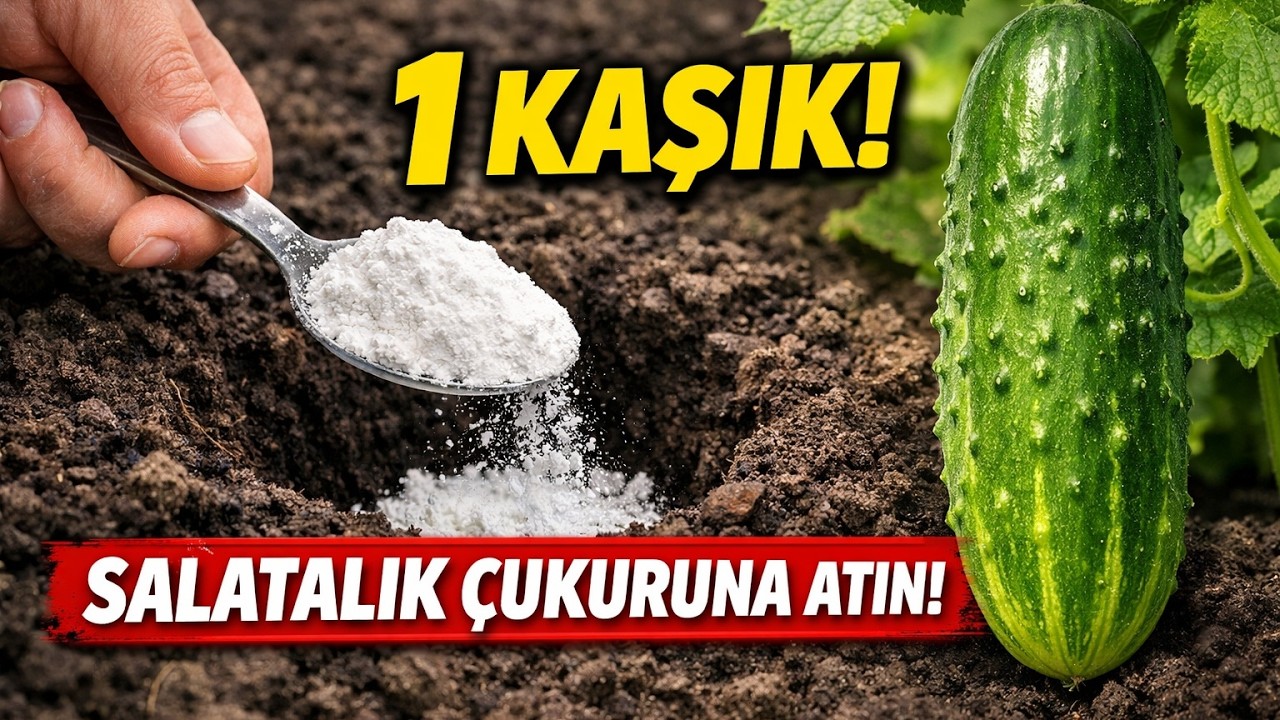 Salatalık Çukuruna Sadece BİR KAŞIK BUNU Ekleyin: Sonbahara Kadar Kovalarca Hasat Alın!