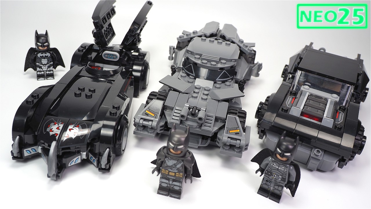 LEGO Batman: Legacy of the Dark Knight | All LEGO Batman Batmobile 76331 76332 76333 Size Comparison