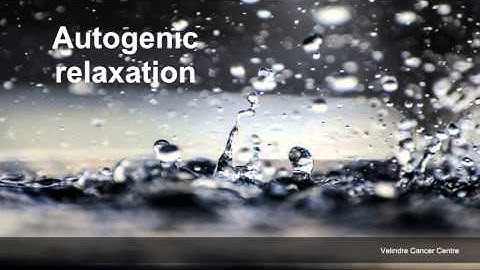 Autogenic relaxation technique