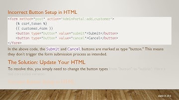 Solving the Django ModelForm Not Posting Issue