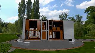 Exterior Animation of Margaret Esherick house