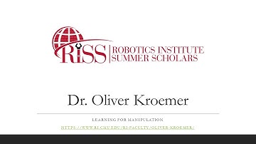 RISS Community Series: Dr. Oliver Kroemer