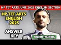 HP TET ARTS JUNE 2025 ENGLISH SECTION ANSWER KEY