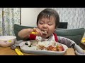 Croquette, shumai, tomato, miso soup, rice 👶 ♥コロッケ、焼売、トマト、味噌汁、ご飯👶♥
