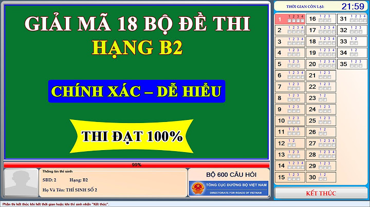 Hướng dẫn thi lý thuyết lái xe bằng b2