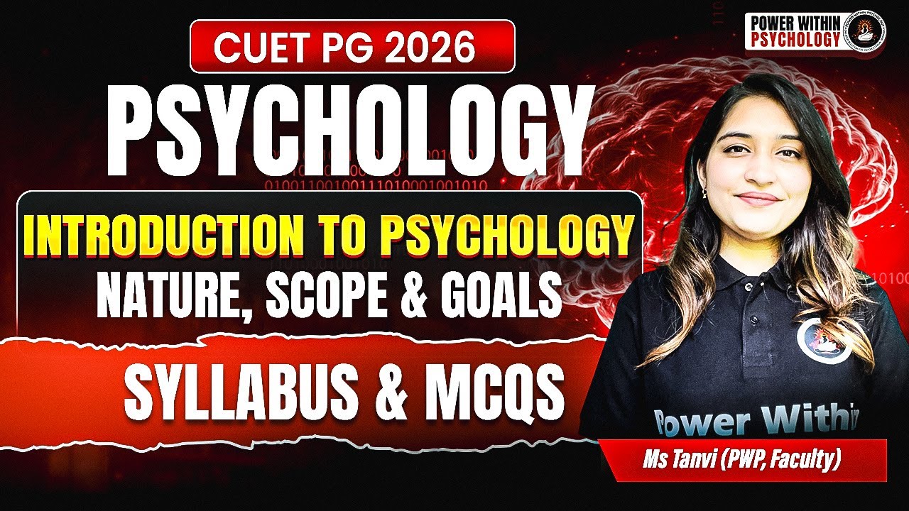 CUET PG Psychology 2026 Preparation | Introduction to Psychology | Full Syllabus & MCQs