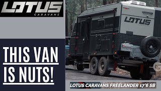 THIS VAN IS NUTS  LOTUS CARAVANS FREELANDER 17'6'  Caravan Video Review.