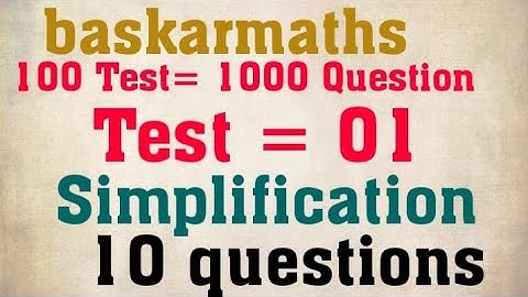 Day 1: Test :1 TNPSC GROUP 4 MATHS TARGET (25/25)//simplification //100%shortcut //@baskarmaths