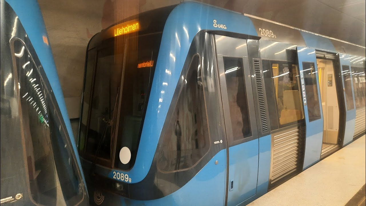 Traveling on C20U/C25 on the red line T-Centralen - Mörby Centrum