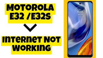 Motorola E32 / E32s Internet Not Working || Internet not showing problem || Internet not connecting
