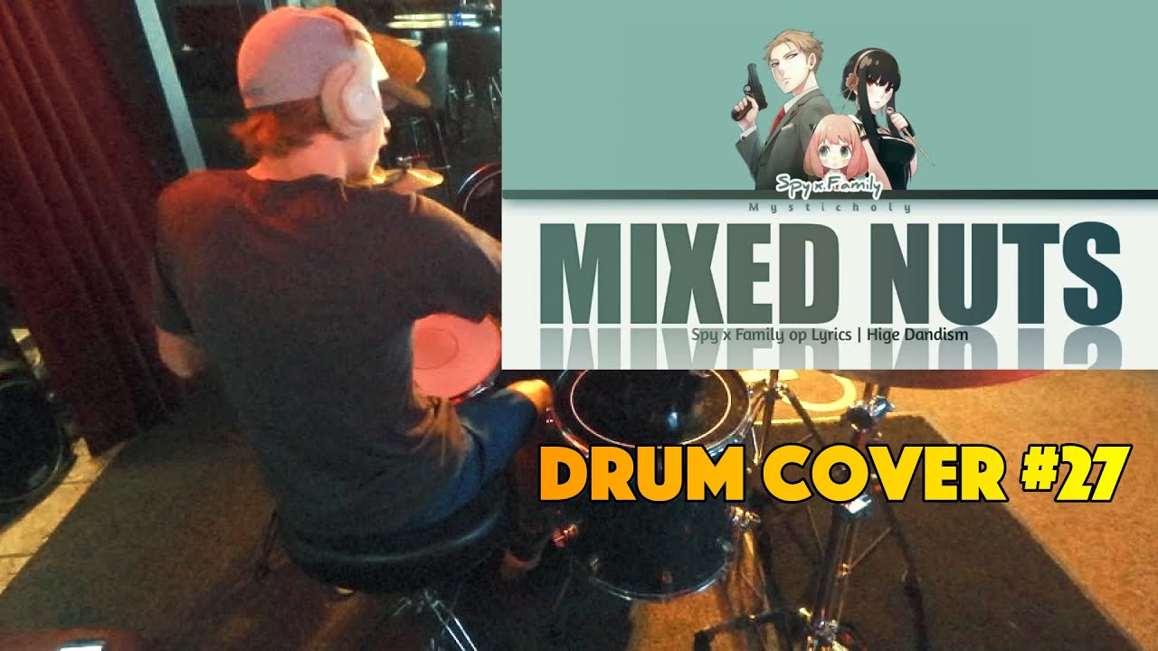 SPY X FAMILY OP DRUM COVER (MIXED NUTS - HIGE DANDISM) #anime #spyfamily #mixednuts #drumcover