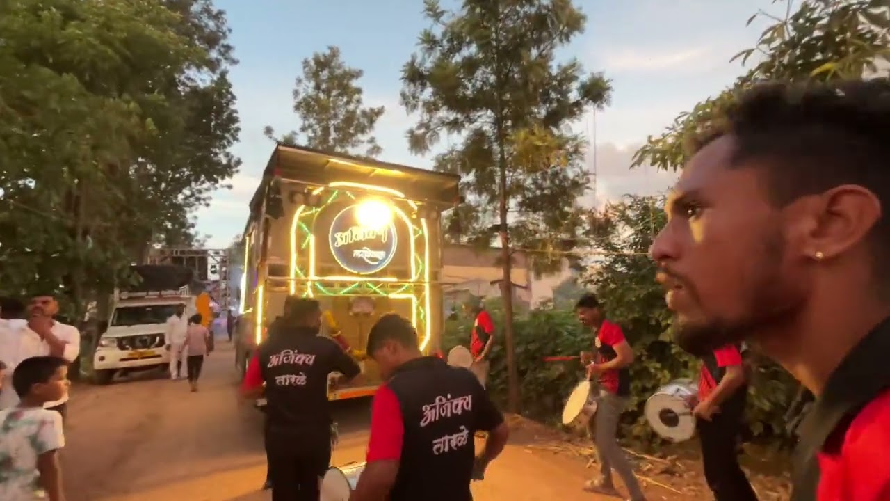 Ajinkya musical banjo group tarale 🤩🔥 पहिला मी गण गायला तुळजापूर च्या अंबाबाई ला 🔊 Nagthane show 🔥 