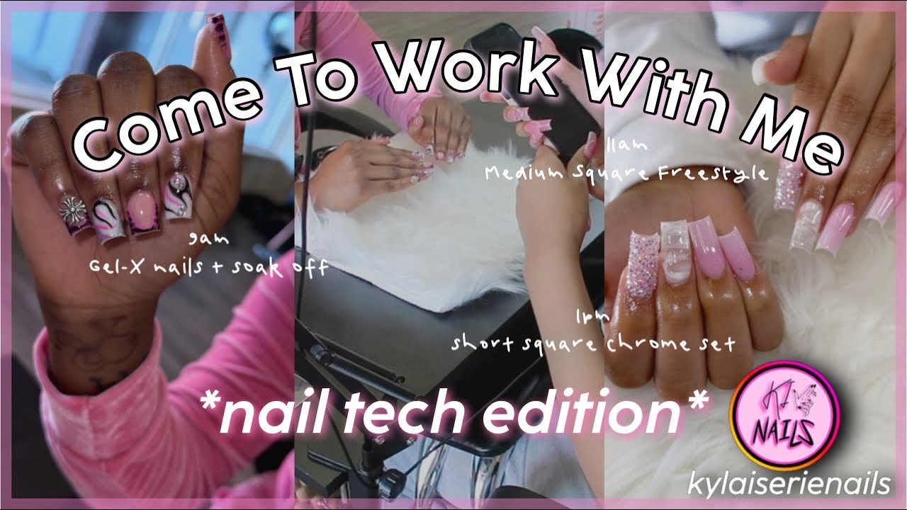 A day in the life of a teenage nail tech come to work with me youtube