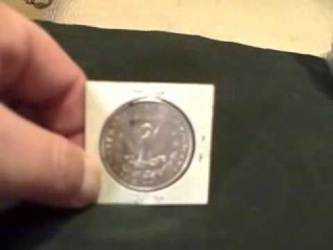 1890 Morgan US Silver Dollar - coin collecting