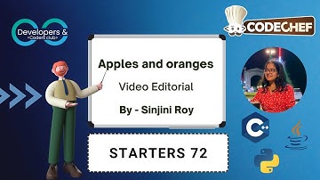 Apples and oranges | Codechef Starters 72 | Codechef | DCC NIT-A
