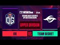 Dota2 - Team Secret vs. OG - Game 2 - DreamLeague S15 DPC WEU - Upper Division