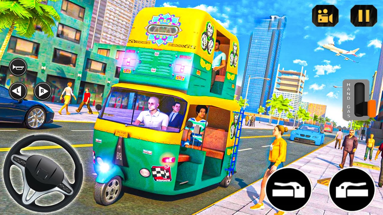 Modern tuk tuk auto rickshaw free driving games - Rickshaw Auto driver simulator – Android Gameplay