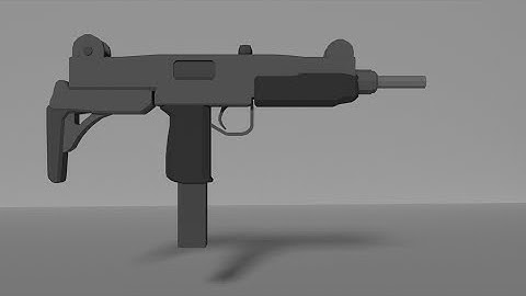 low poly uzi timelapse