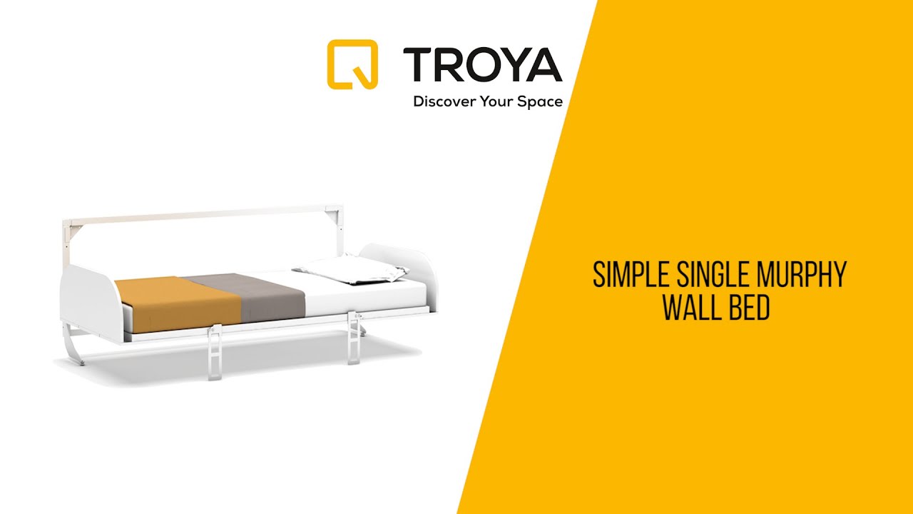 Troya Living Simple Single Murphy Wall Bed YouTube