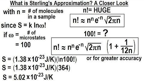 Physics 32.5 Statistical Thermodynamics (25 of 39) What is Sterling