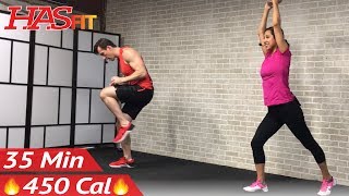 35 Min Standing Abs & Low Impact Cardio Workout for Beginners - Home Ab & Beginner Workout Routine