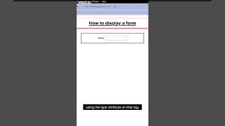 How to display a form in a using HTML #Shorts