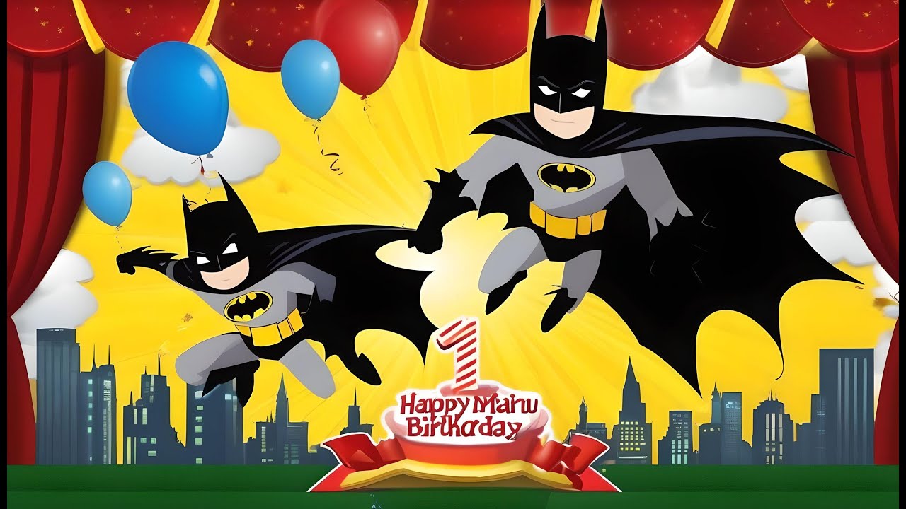 Batman Birthday Video Invitation | Batman Theme Party Video Invitation