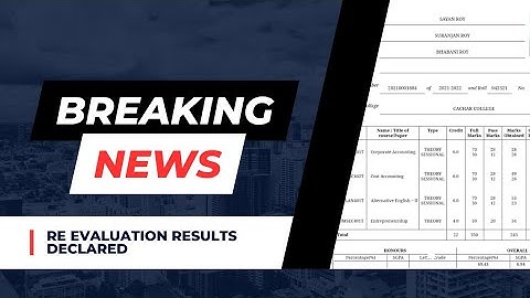 Assam University Silchar|| Breaking news|| Re evaluation Results Declared||