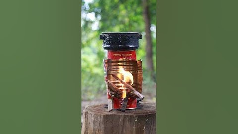 Survival Skills: How to Make a DIY Stove in 5 Minutes in Extreme Conditions.