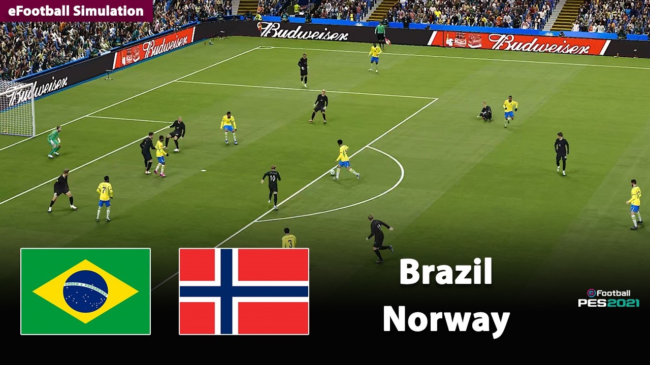 Brazil vs Norway | eFootball PES21 Simulation