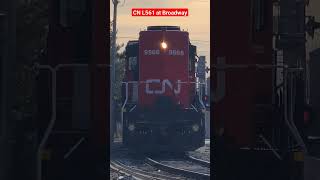 CN Train L561 at Broadway in Rockford, IL, 2023/12/19