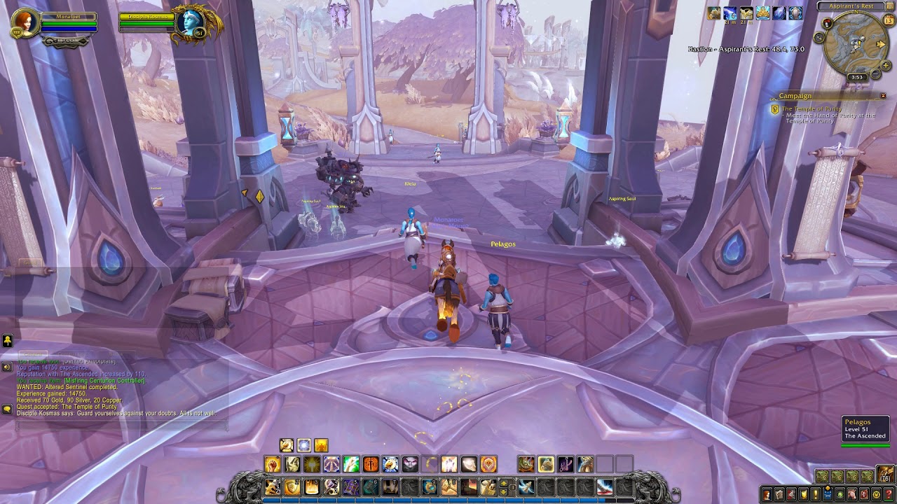 Shadowlands Quest 57: The Temple of Purity (WoW, human, Paladin) - YouTube