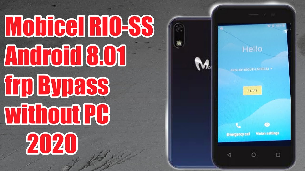 Frp Mobicel Rio ss 801 Bypass Google account Without PC 2020