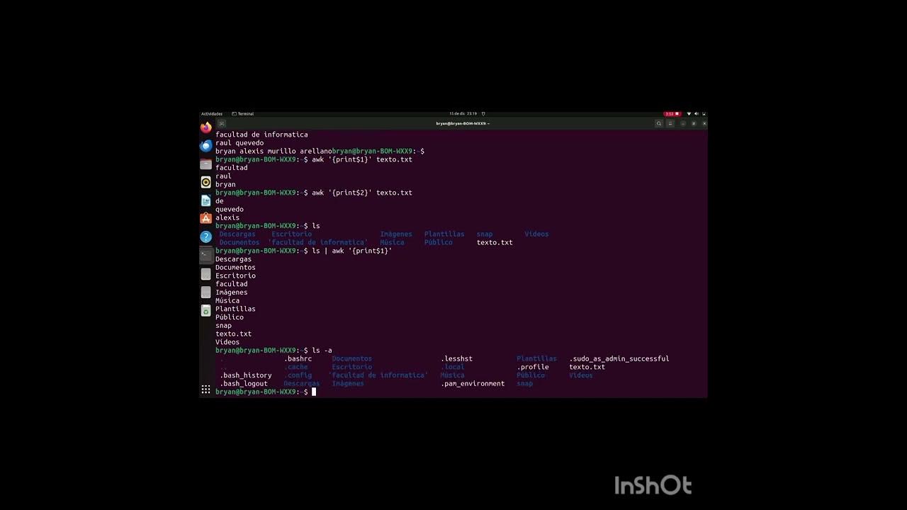 Tutorial del comando awk en linux facultad de inform tica youtube