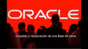 38 Respaldo y restauración de una base de datos Oracle