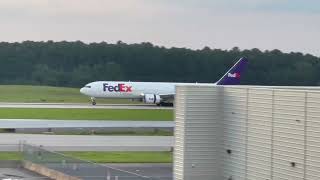 FedEx B767-300 Landing at Raleigh/Durham International Airport.