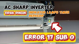 Sharp inverter AC is not cold, timer light is flashing, it turns out there is an error in the module