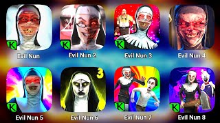 Evil Nun 1, 2, 3, 4, 5 , 6, 7 & 8 Gameplay || Evil Nun 3 || Keplerian New Evil Nun New Game