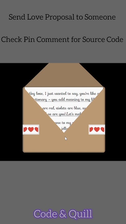Romantic Love Letters: Expressing Love In Unique Ways! #coding #html # ...
