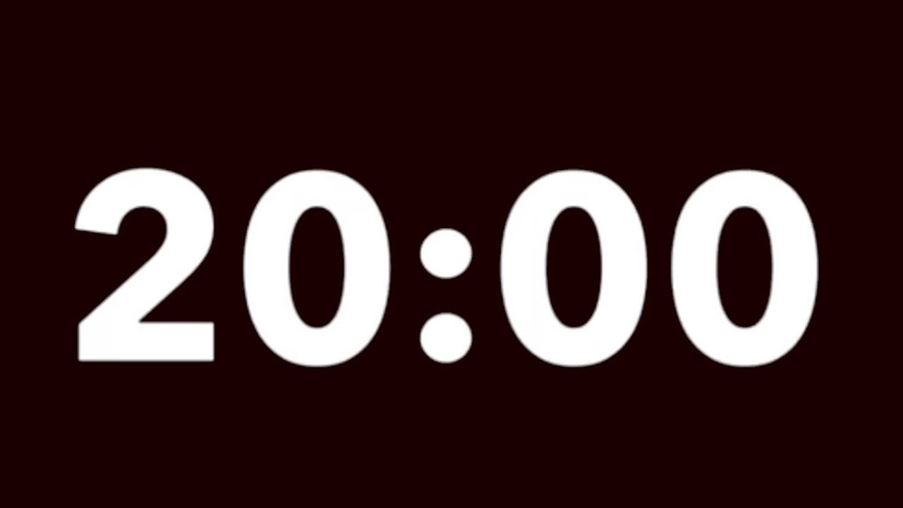 20 Minute Countdown Timer — No Music | Focus | Study | Reflection ...