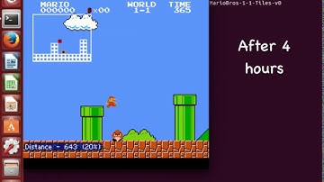NEAT learning to play "SUper Mario Bros"