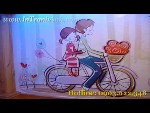 Video Mẫu tranh dán tường trang trí quán cafe, trà sữa, Cafe... - youtube
