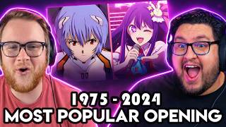 Download Lagu REACTING to The Most Popular Anime Opening of Each Year (1975-2024) (Evolution of Anime Openings) MP3