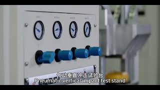 Pneumatic vertical impact test stand