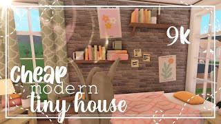 cheap no gamepass modern tiny house / mood station 9k || Roblox , Bloxburg ||