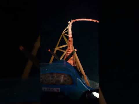 Spitfire POV at night Six Flags Qiddiya City #spitfire #sixflags #sixflagsqiddiyacity #shorts